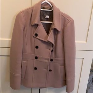Dusty pink J Crew wool coat